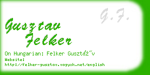 gusztav felker business card